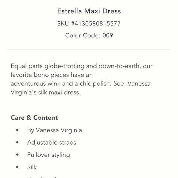 Anthro Vanessa Virginia Estrella Maxi - Picture 4 of 6